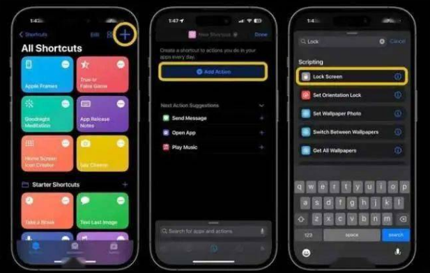 凌河苹果14锁屏维修店分享iPhone14升级iOS16.4后如何创建锁屏快捷方式 