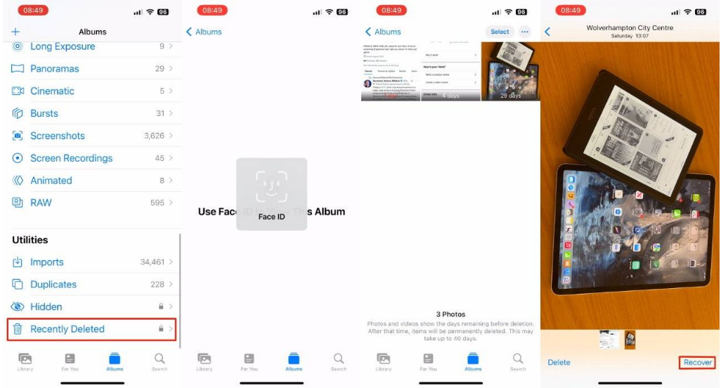 凌河苹果14维修分享 iPhone14 上恢复已删除的照片 