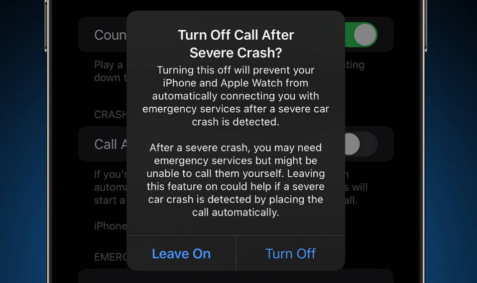 凌河苹果14维修分享 iPhone 14 和 Apple Watch 上关闭崩溃检测 