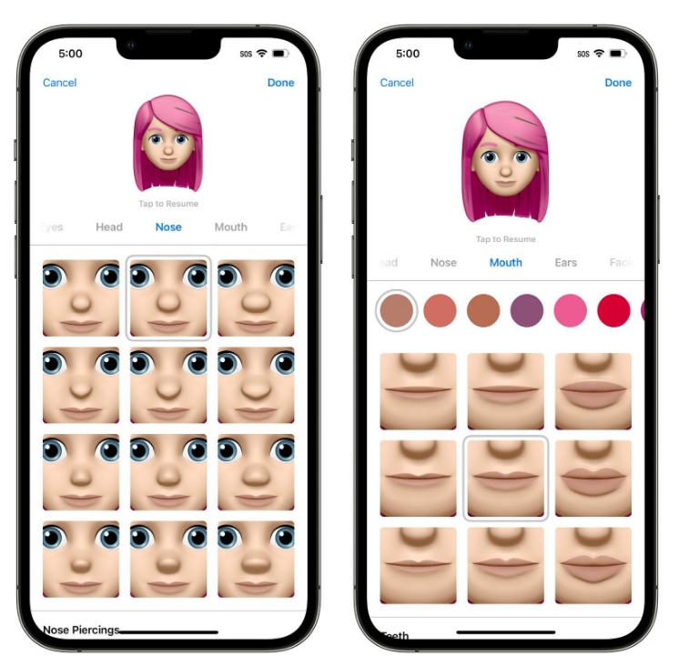 凌河苹果手机维修分享​iOS 16中的拟我表情有了哪些变化和升级 